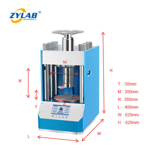 Dimensional Diagram of the 150-Ton Automatic Powder Pellet Press