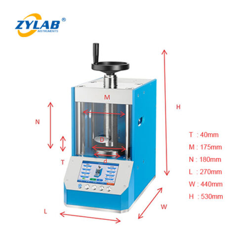 Dimensional Diagram of the 40-ton Automatic Powder Pellet Press