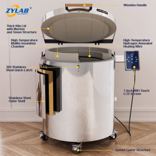 Structure Diagram of 60L Electric Kiln for Ceramic Firing