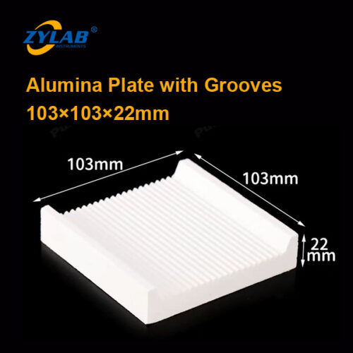 103×103×22 Alumina Plate with Grooves